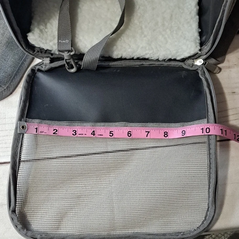 Gray Pet Carrier Travel Bag